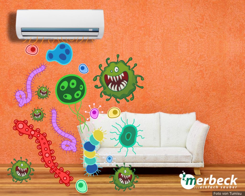 Klimaanlage die Bakterien und Viren ausspuckt